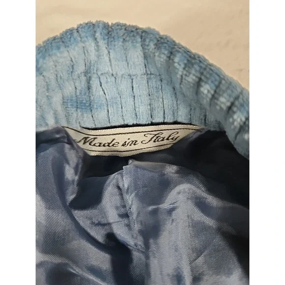 Vintage Gianni Versace Blue Corduroy Suit Jacket Size 52 Made In Italy
